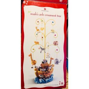 Noah's Ark Ornament Tree 9 Animal Ornaments Member's Mark 24"